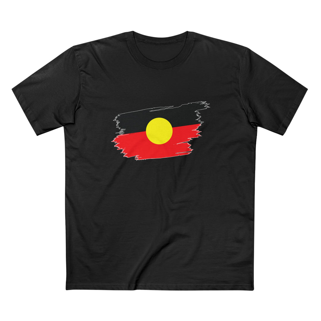 Brushstroke Aboriginal Flag - Men's T-shirt
