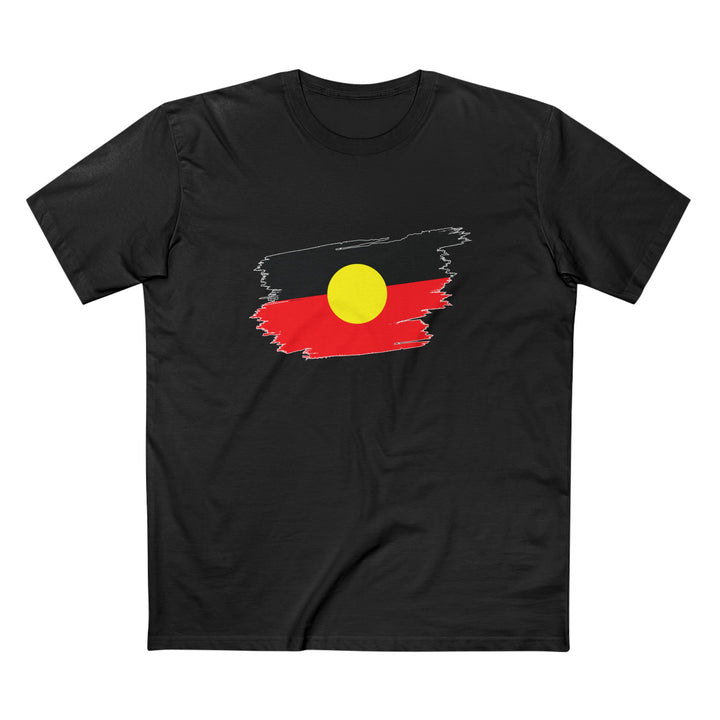 Brushstroke Aboriginal Flag - Men's T-shirt