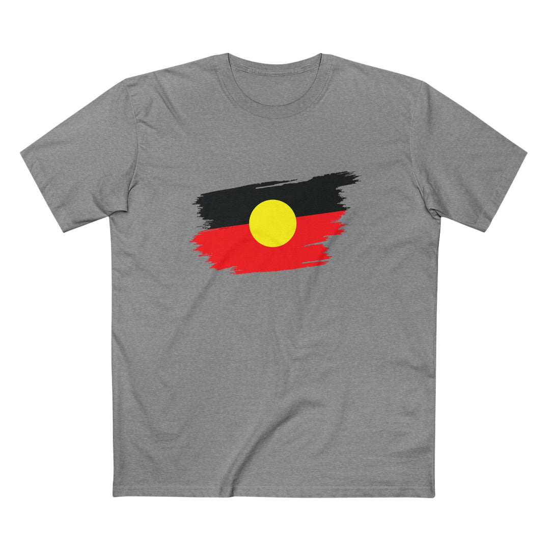 Brushstroke Aboriginal Flag - Men's T-shirt