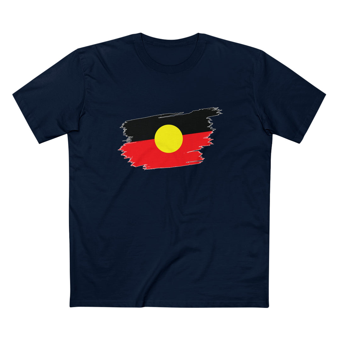 Brushstroke Aboriginal Flag - Men's T-shirt