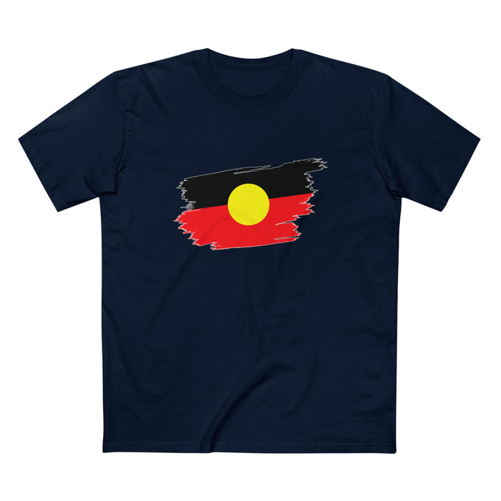 Brushstroke Aboriginal Flag - Men's T-shirt