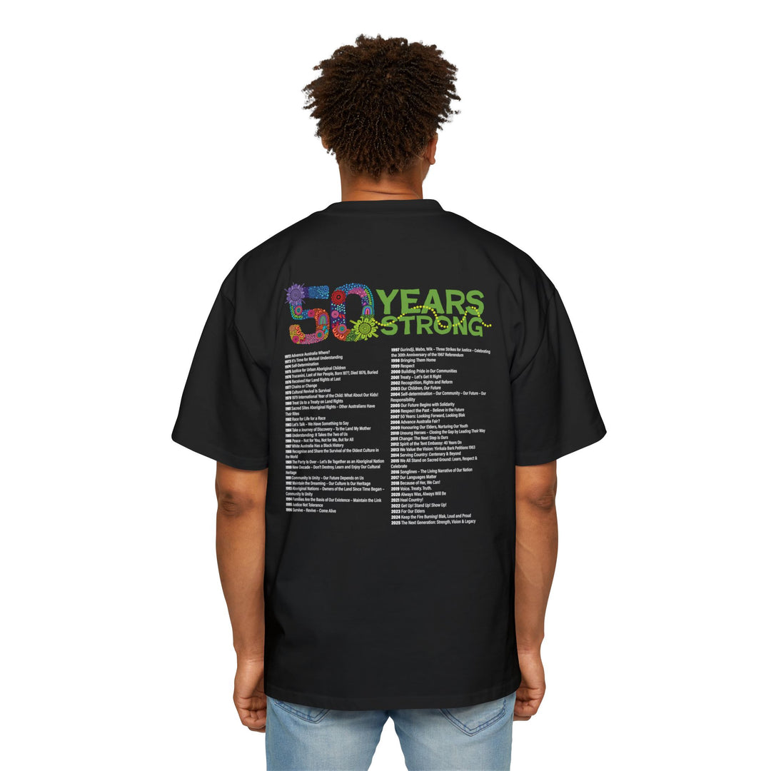 50-Year Commemoration - NAIDOC 2025 Men's Oversized T-Shirt