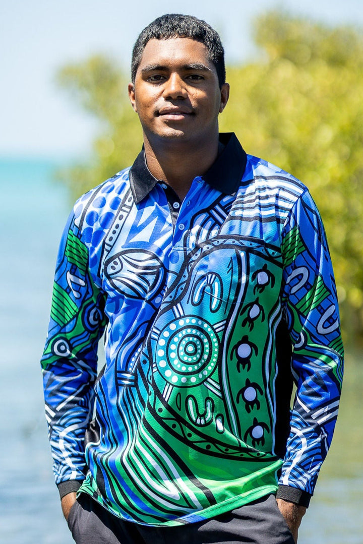 Ocean Journey - Unisex Long-Sleeved Fishing Polo