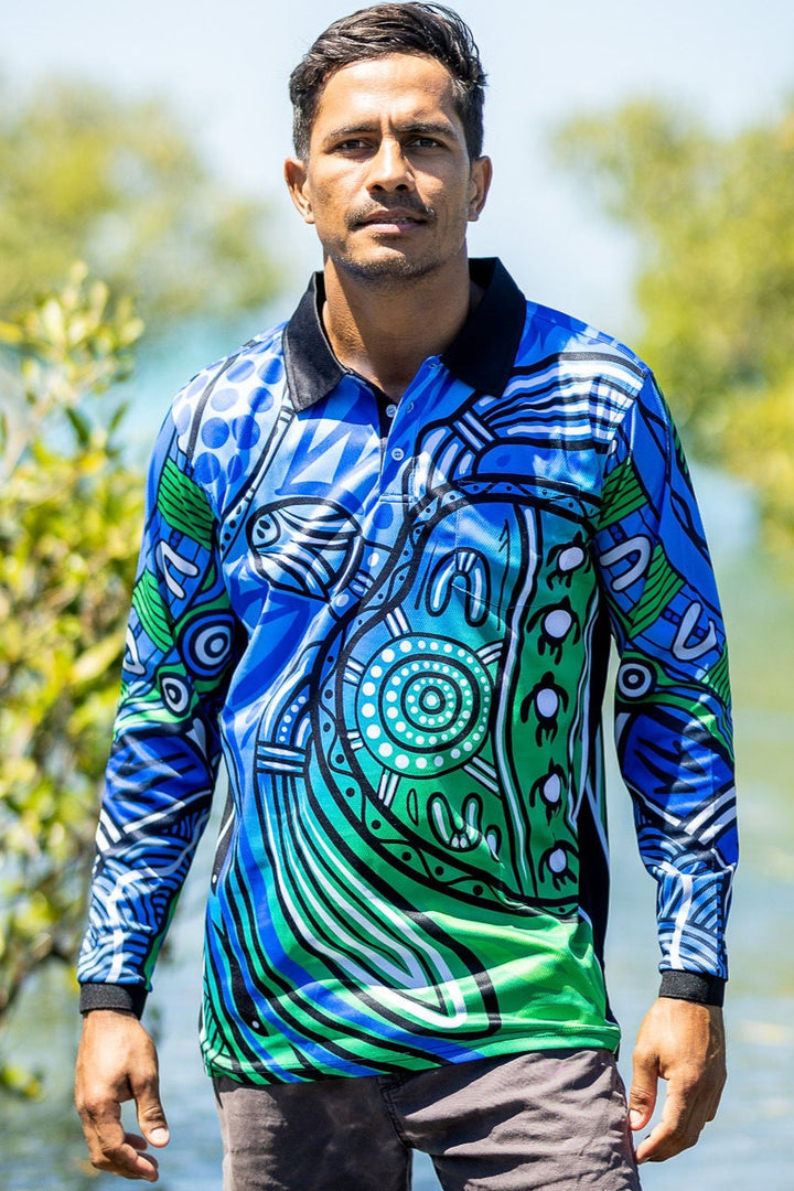 Ocean Journey - Unisex Long-Sleeved Fishing Polo