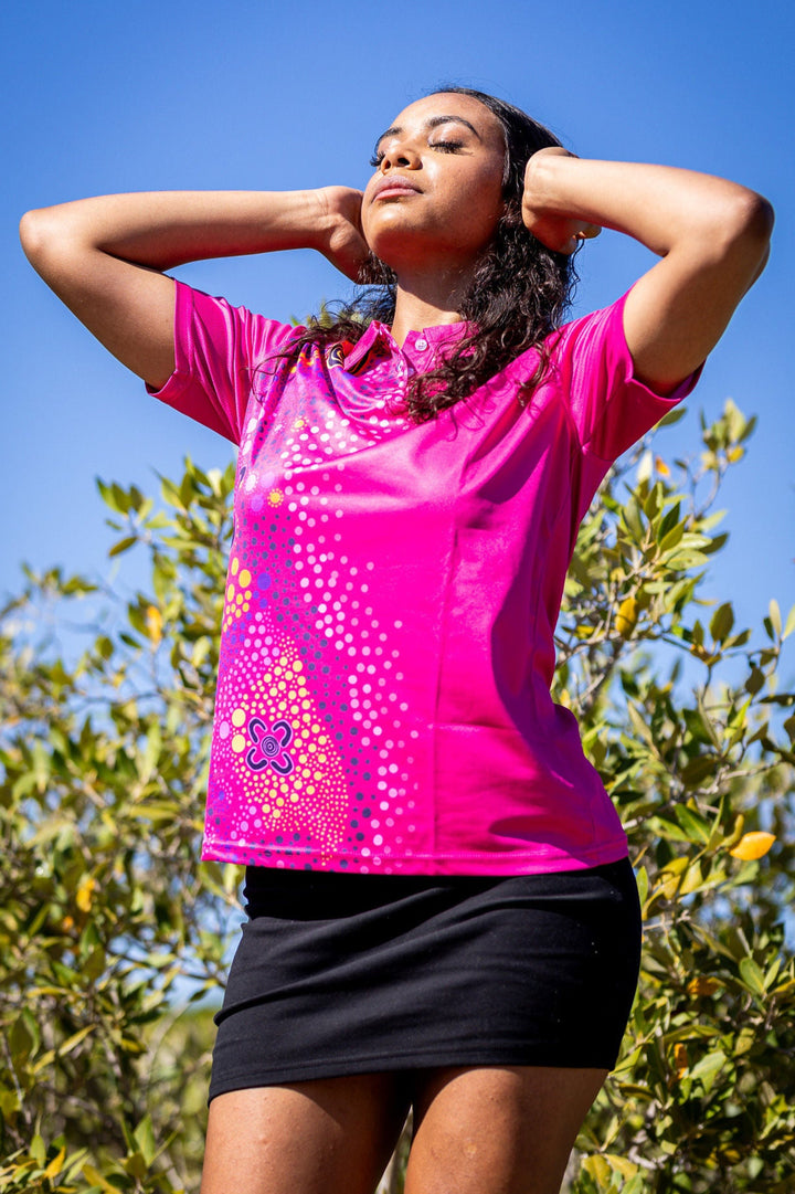 Pink Desert Flower - Women's Polo