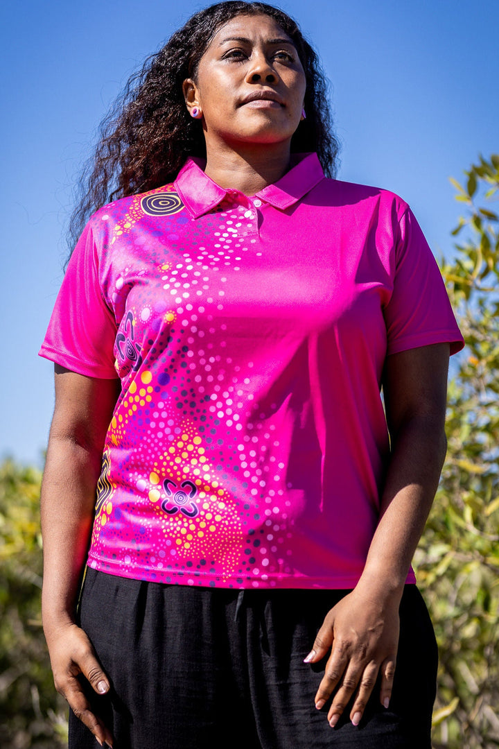 Pink Desert Flower - Women's Polo