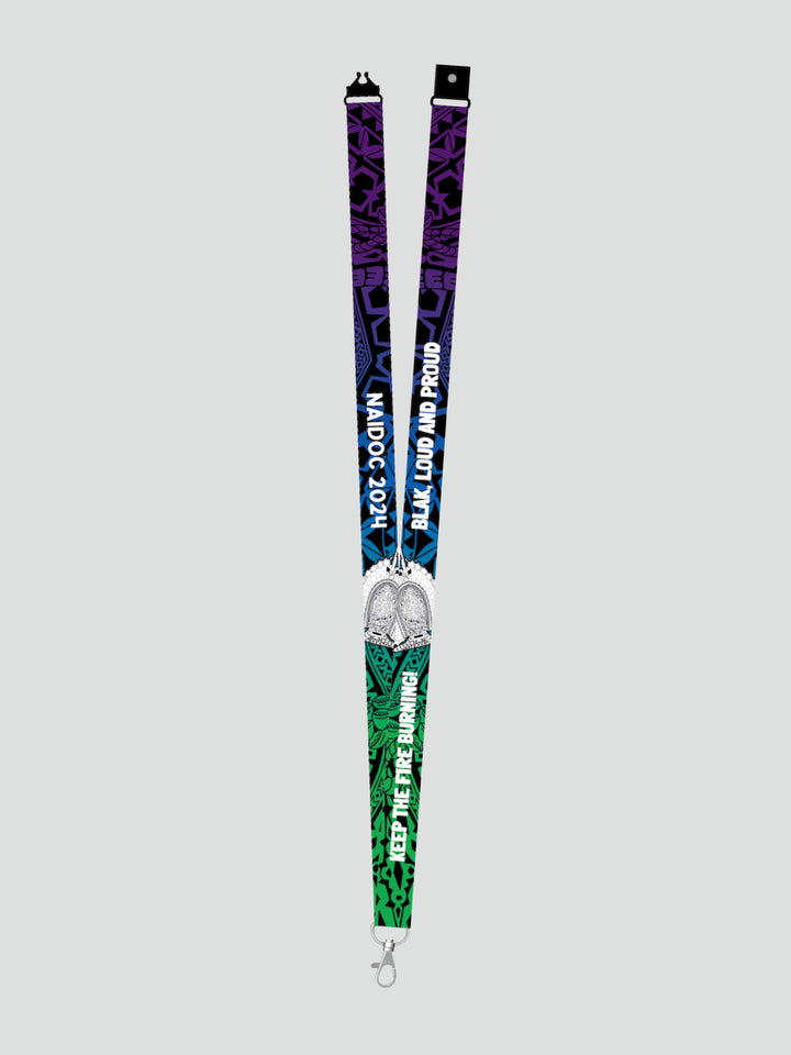 Keep The Fire Burning! Blak, Loud and Proud - NAIDOC 2024 Lanyard