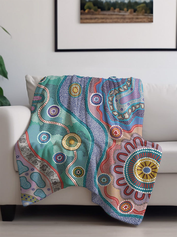 Rockpools - Throw Rug / Throw Blanket
