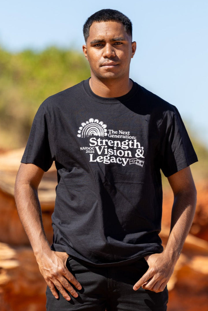 Strength, Vision & Legacy (Mono) - NAIDOC 2025 Unisex T-Shirt
