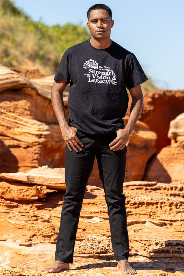 Strength, Vision & Legacy (Mono) - NAIDOC 2025 Unisex T-Shirt