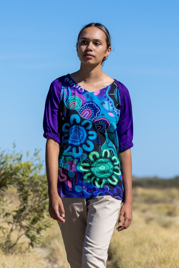 KIKI III - Belonging & Happiness - 3/4 Sleeve Blouse