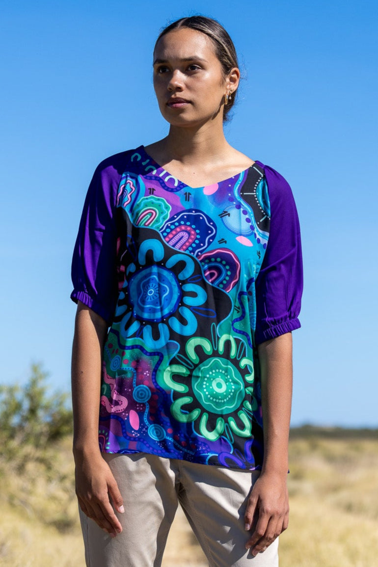 KIKI III - Belonging & Happiness - 3/4 Sleeve Blouse