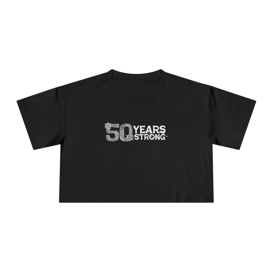 50-Year Commemoration (Mono) - NAIDOC 2025 Women's Cropped T-Shirt