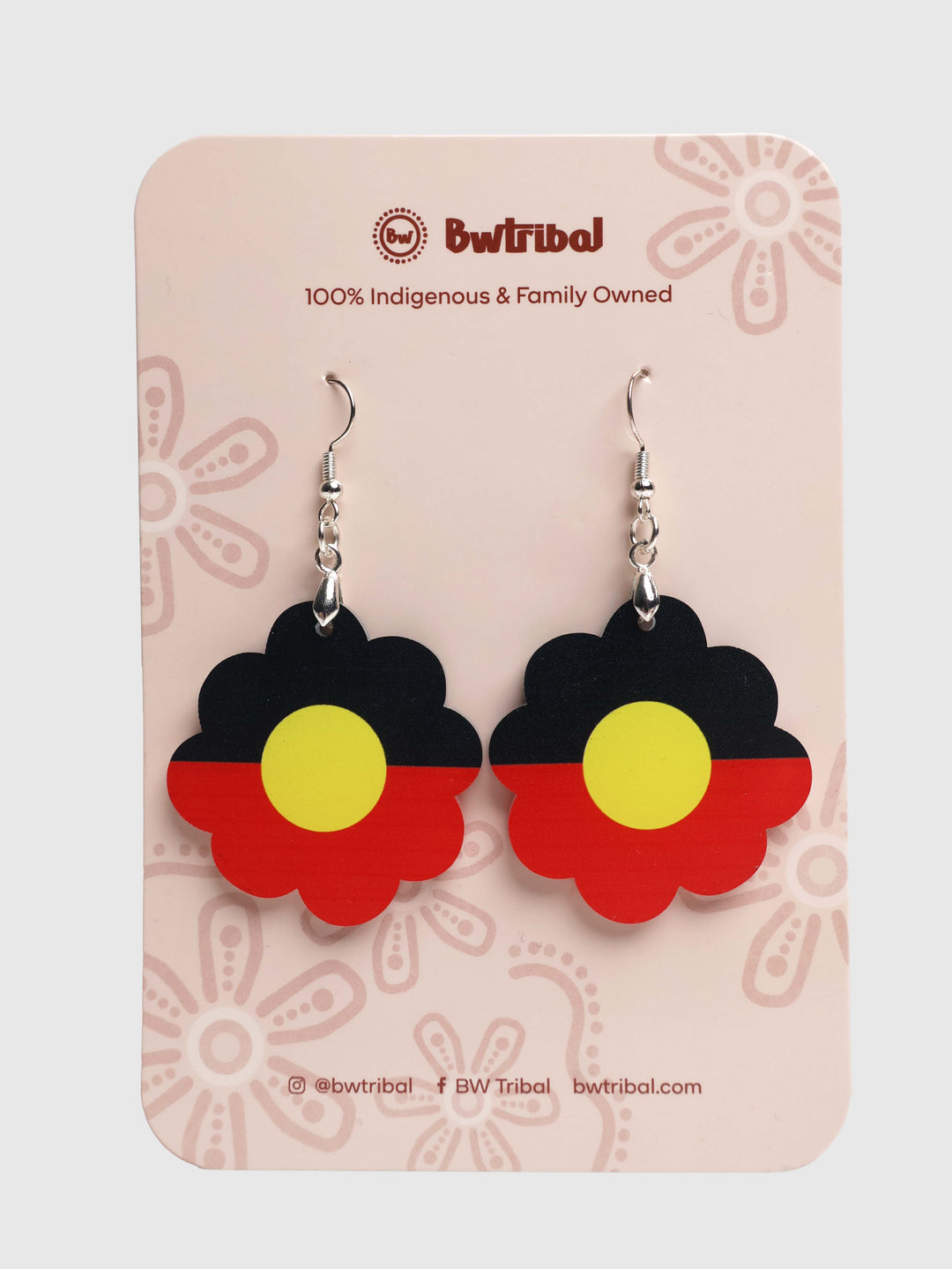 Aboriginal Flag - Statement Earrings