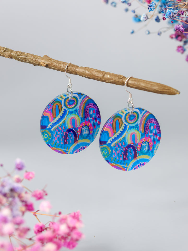 Coral Dreaming - Round Earrings