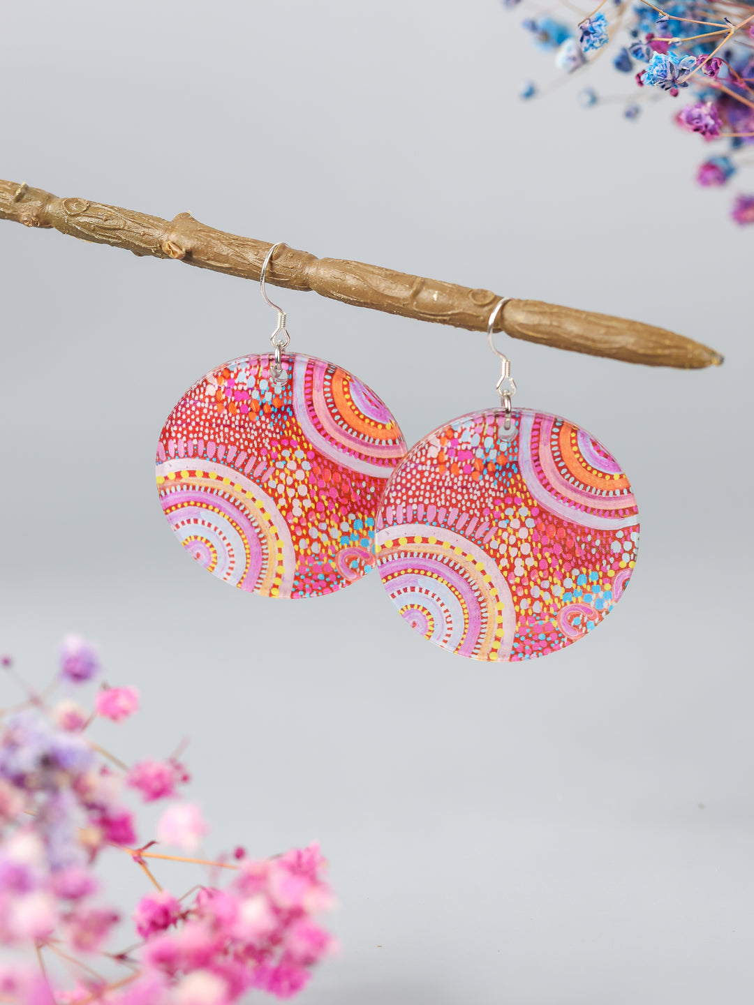 Let's Collect Seashells -  Round Earrings