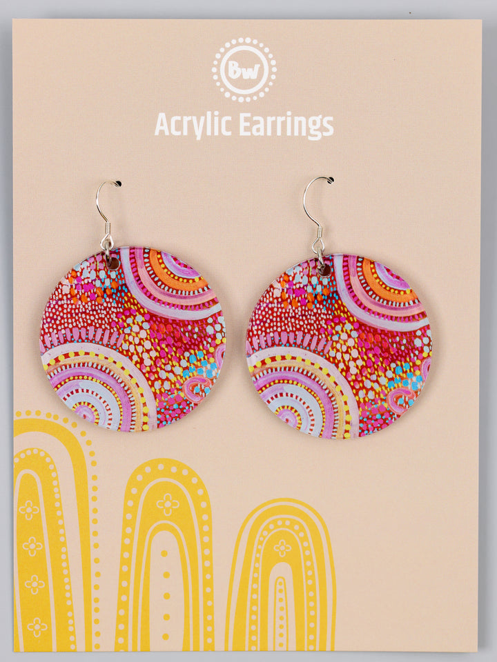 Let's Collect Seashells -  Round Earrings