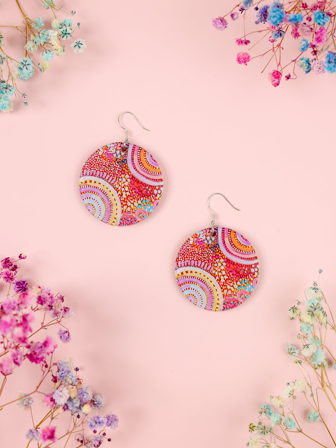 Let's Collect Seashells -  Round Earrings