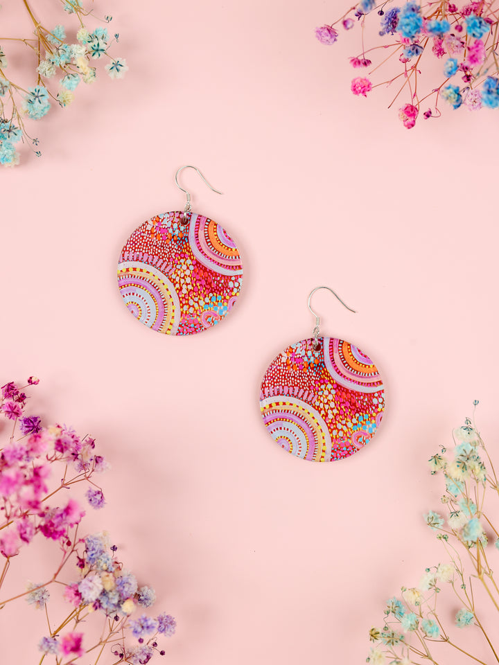 Let's Collect Seashells -  Round Earrings