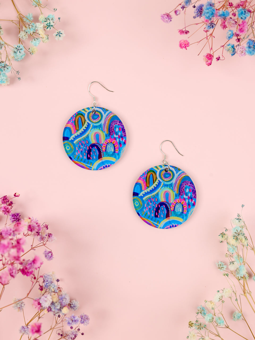 Coral Dreaming - Round Earrings