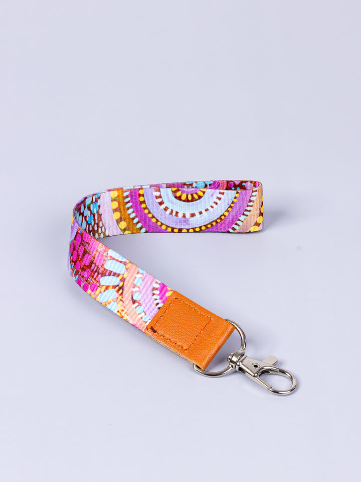 Let's Collect Seashells - PU Leather Lanyard + Matching Mini PU Lanyard Set