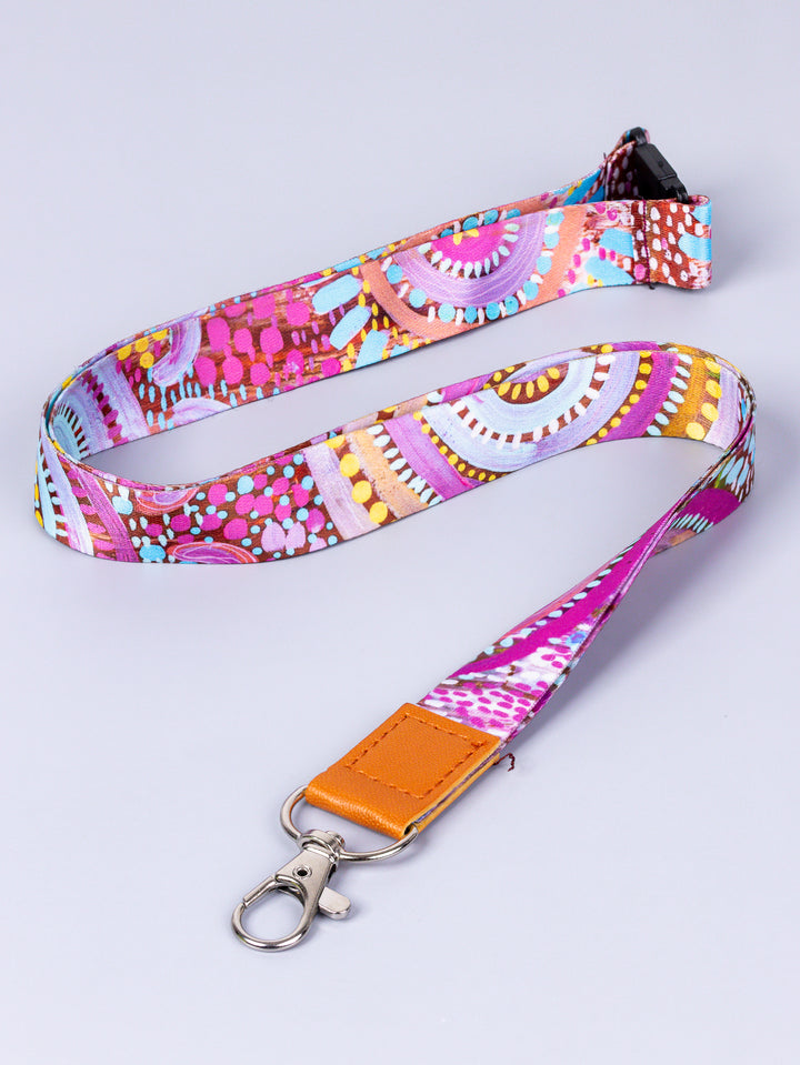 Let's Collect Seashells - PU Leather Lanyard + Matching Mini PU Lanyard Set