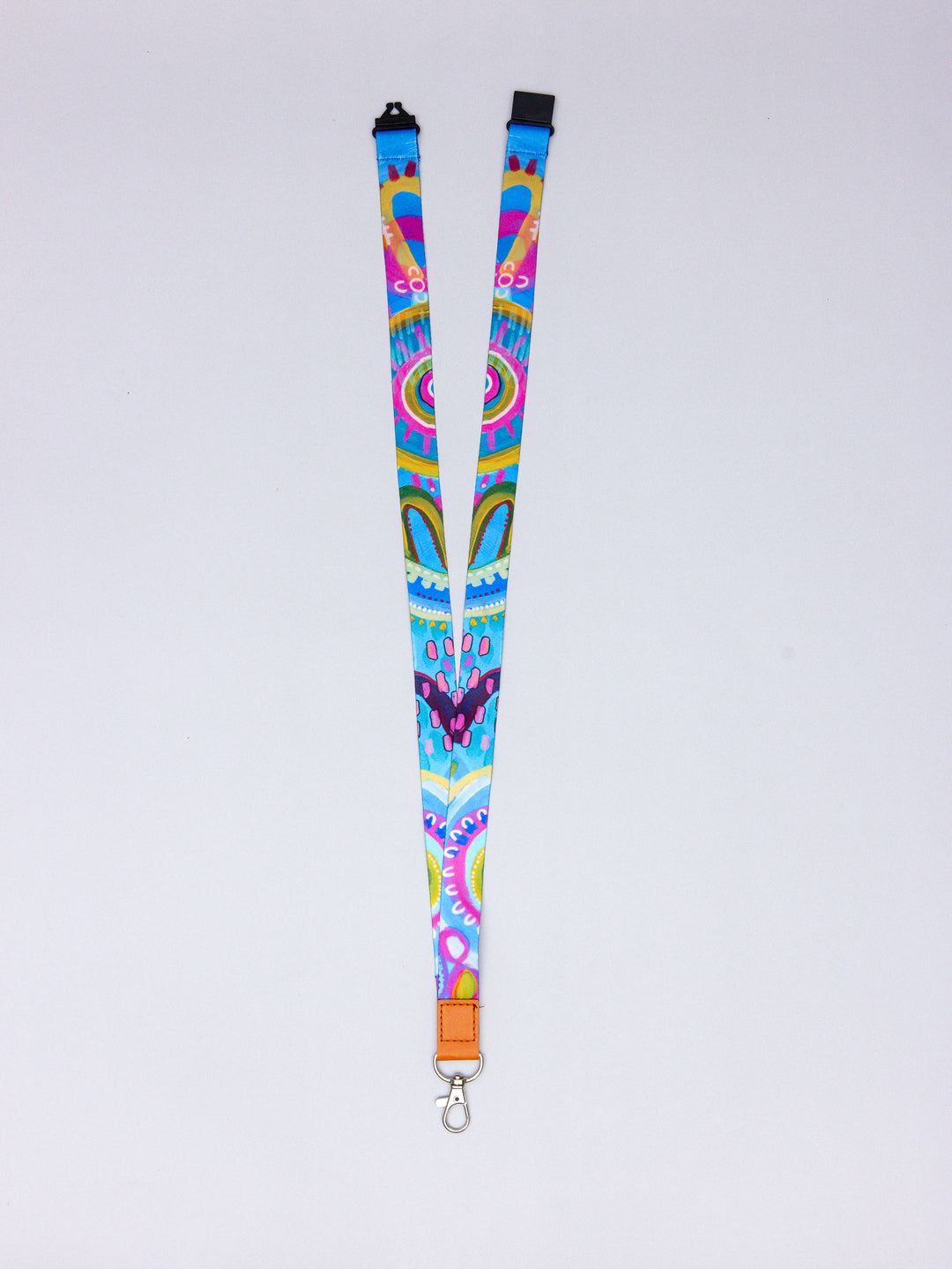 Coral Dreaming - PU Leather Lanyard + Matching Mini PU Lanyard Set