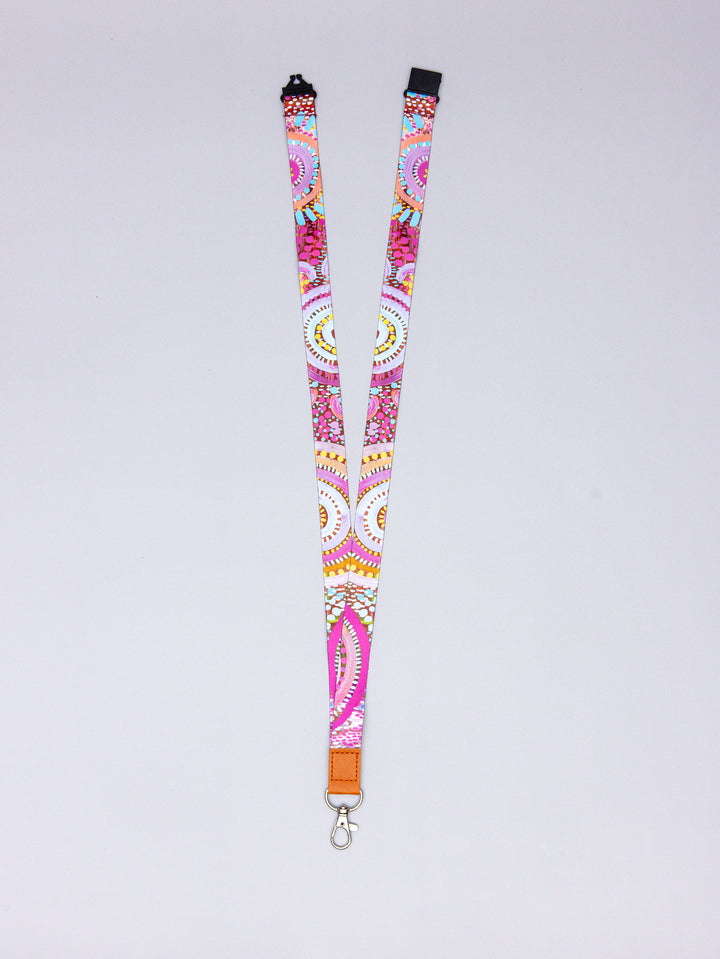 Let's Collect Seashells - PU Leather Lanyard + Matching Mini PU Lanyard Set