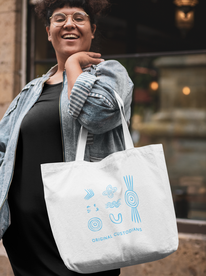 Guardians of Country (Blue)  - Cotton Tote Bag