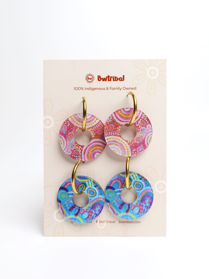 Coral Dreaming & Let's Collect Seashells - Washer Earrings Set