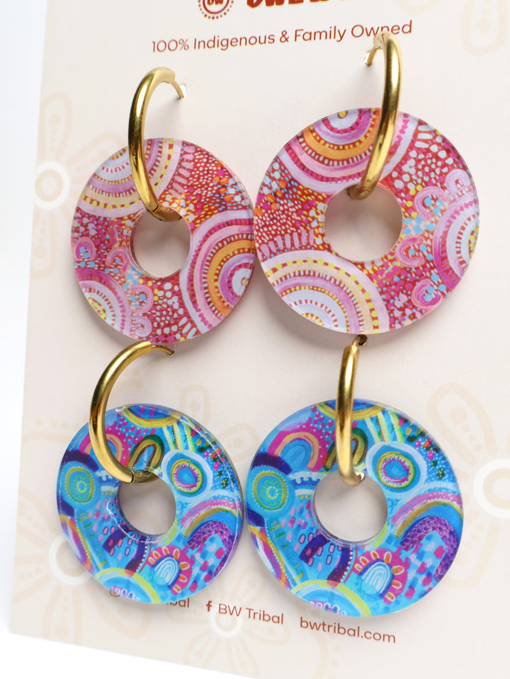 Coral Dreaming & Let's Collect Seashells - Washer Earrings Set