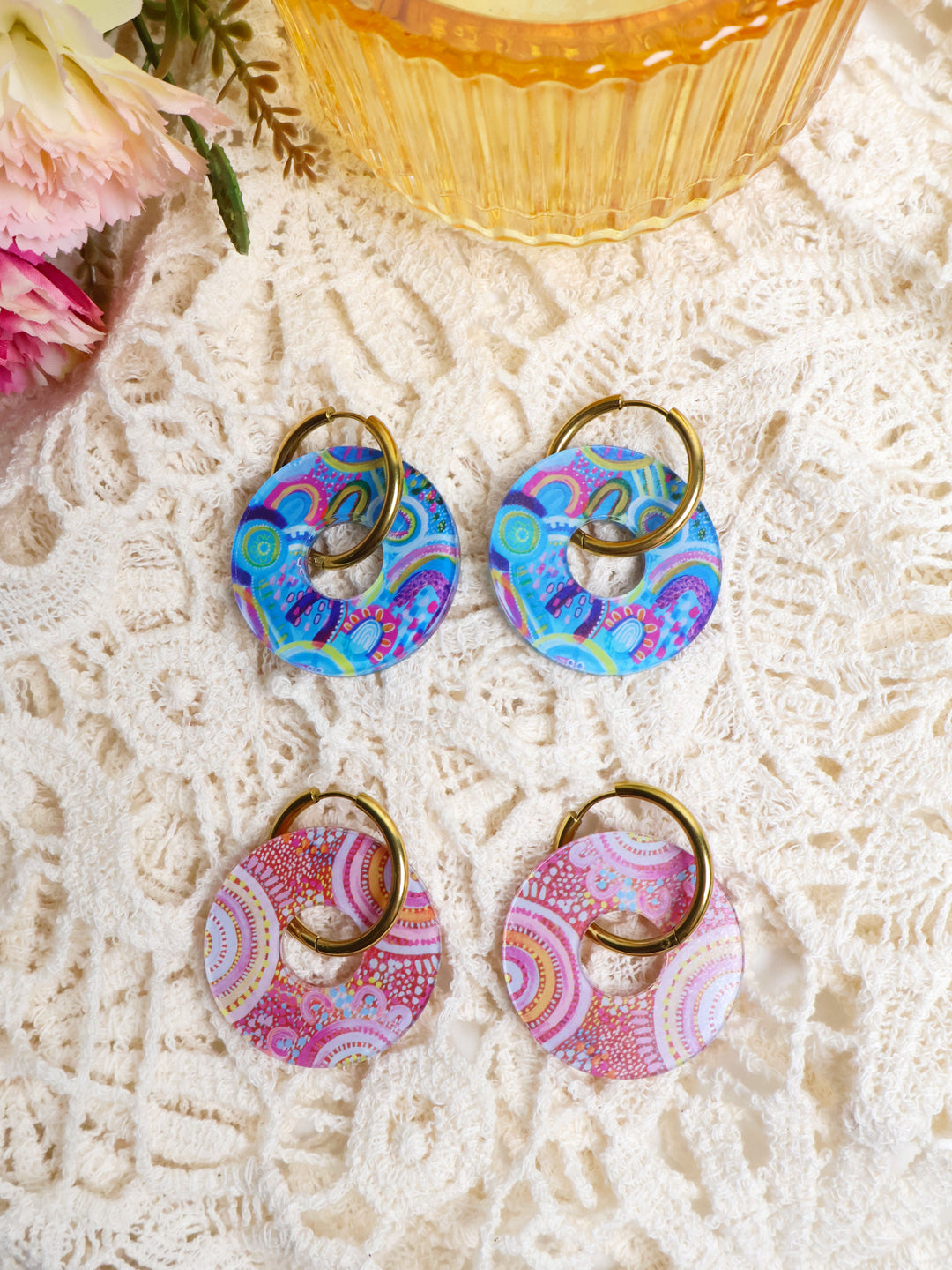 Coral Dreaming & Let's Collect Seashells - Washer Earrings Set