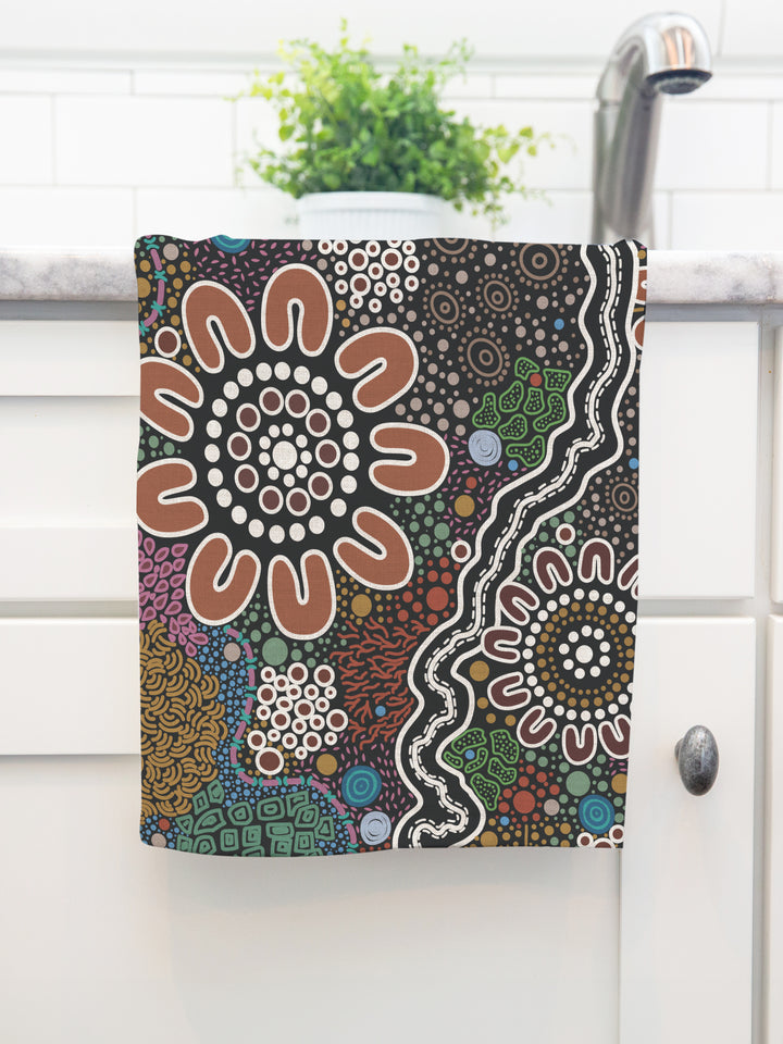 Bundian Way - Cotton Crepe Tea Towel