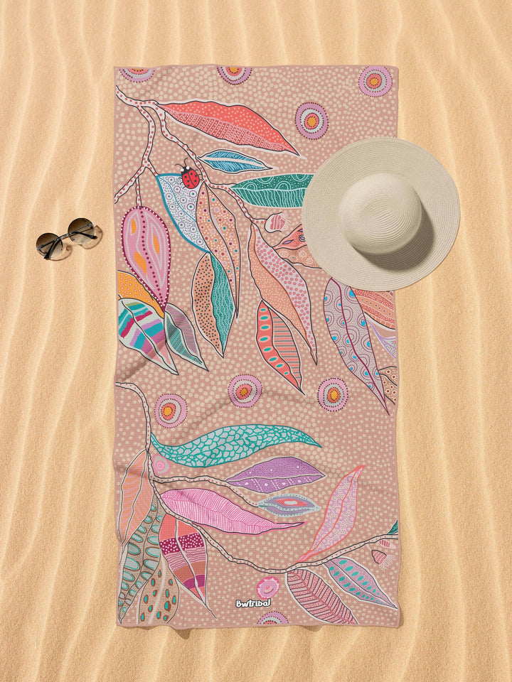Bush Leaves - Sand-Free Beach Towel