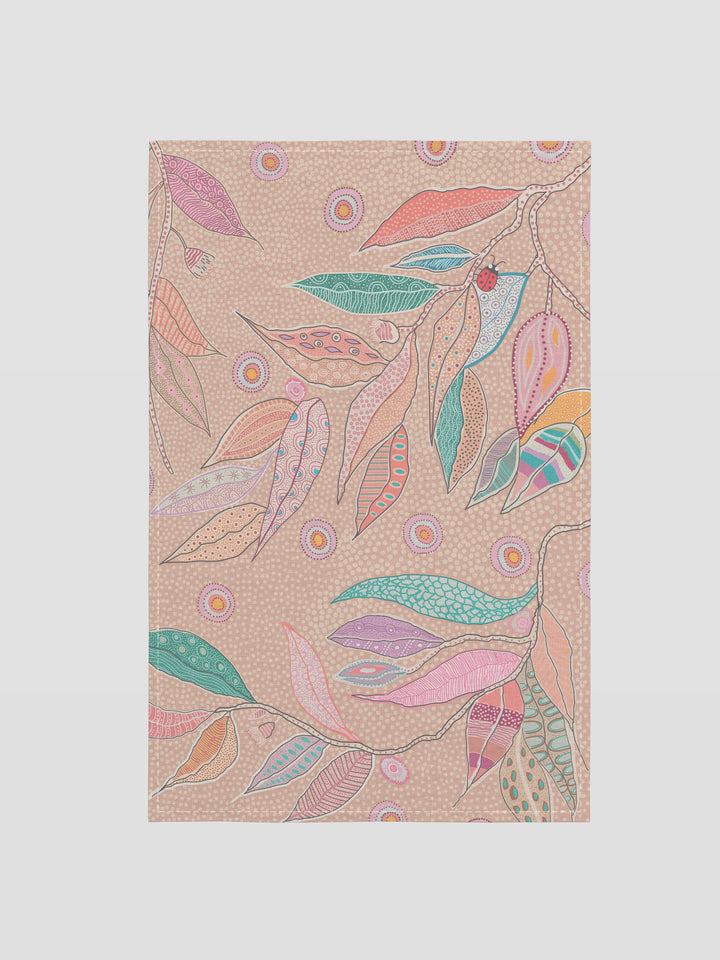 Bush Leaves - Cotton Crepe Tea Towel