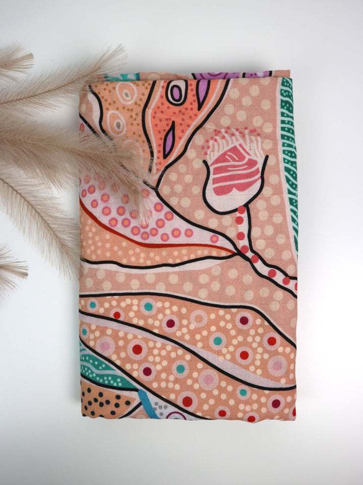 Bush Leaves - Muslin Baby Swaddle Wrap