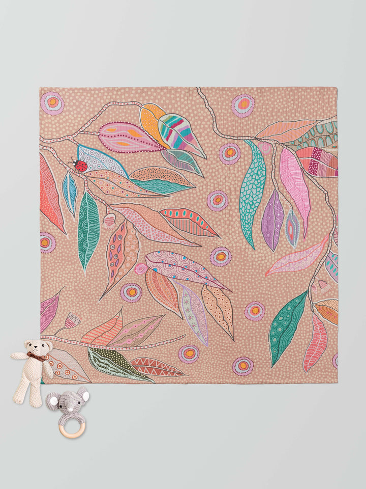 Bush Leaves - Muslin Baby Swaddle Wrap