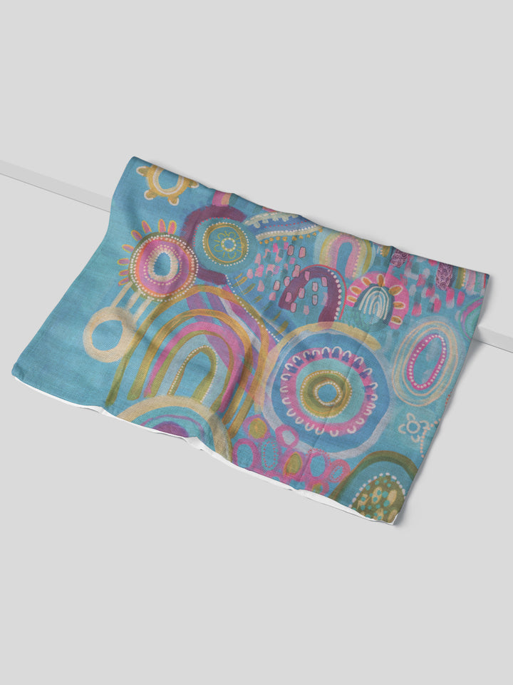 Coral Dreaming - Cotton Crepe Tea Towel