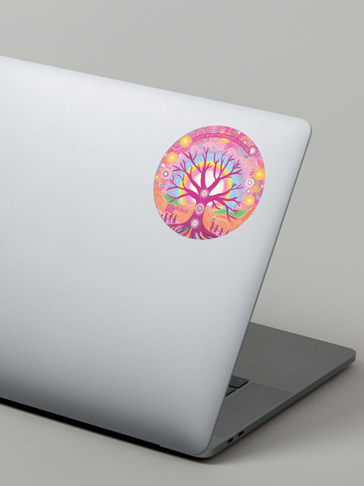 Deep Roots, Bright Future - NAIDOC 2025 Laptop Sticker