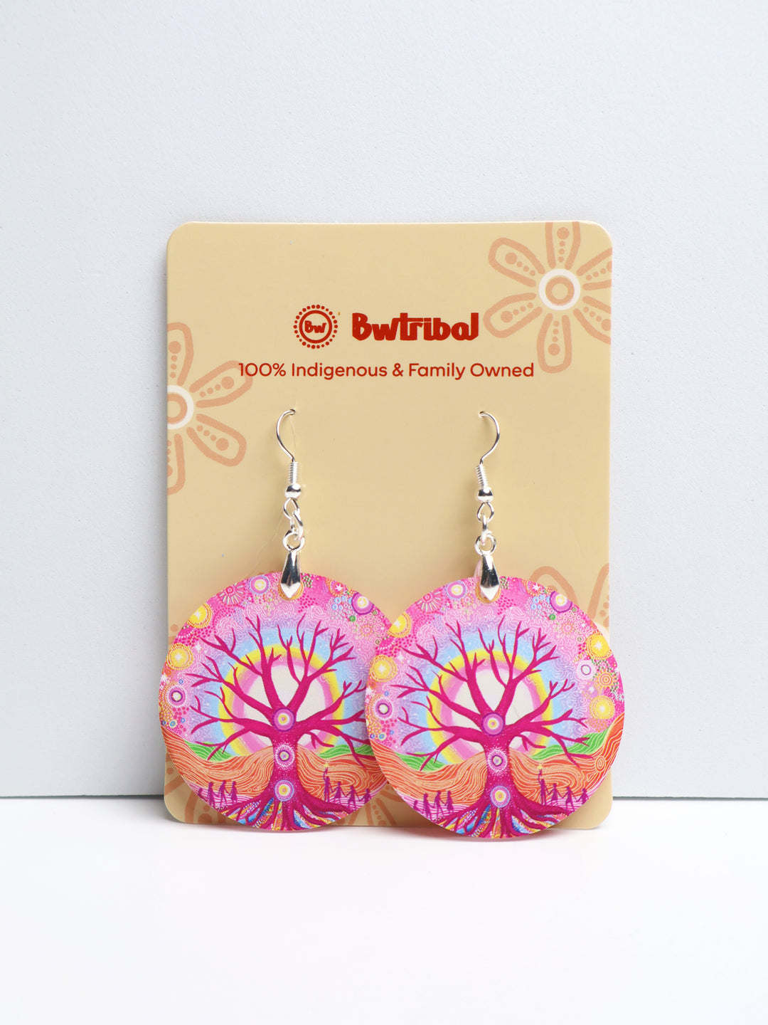Deep Roots, Bright Future - NAIDOC 2025 Round Earrings