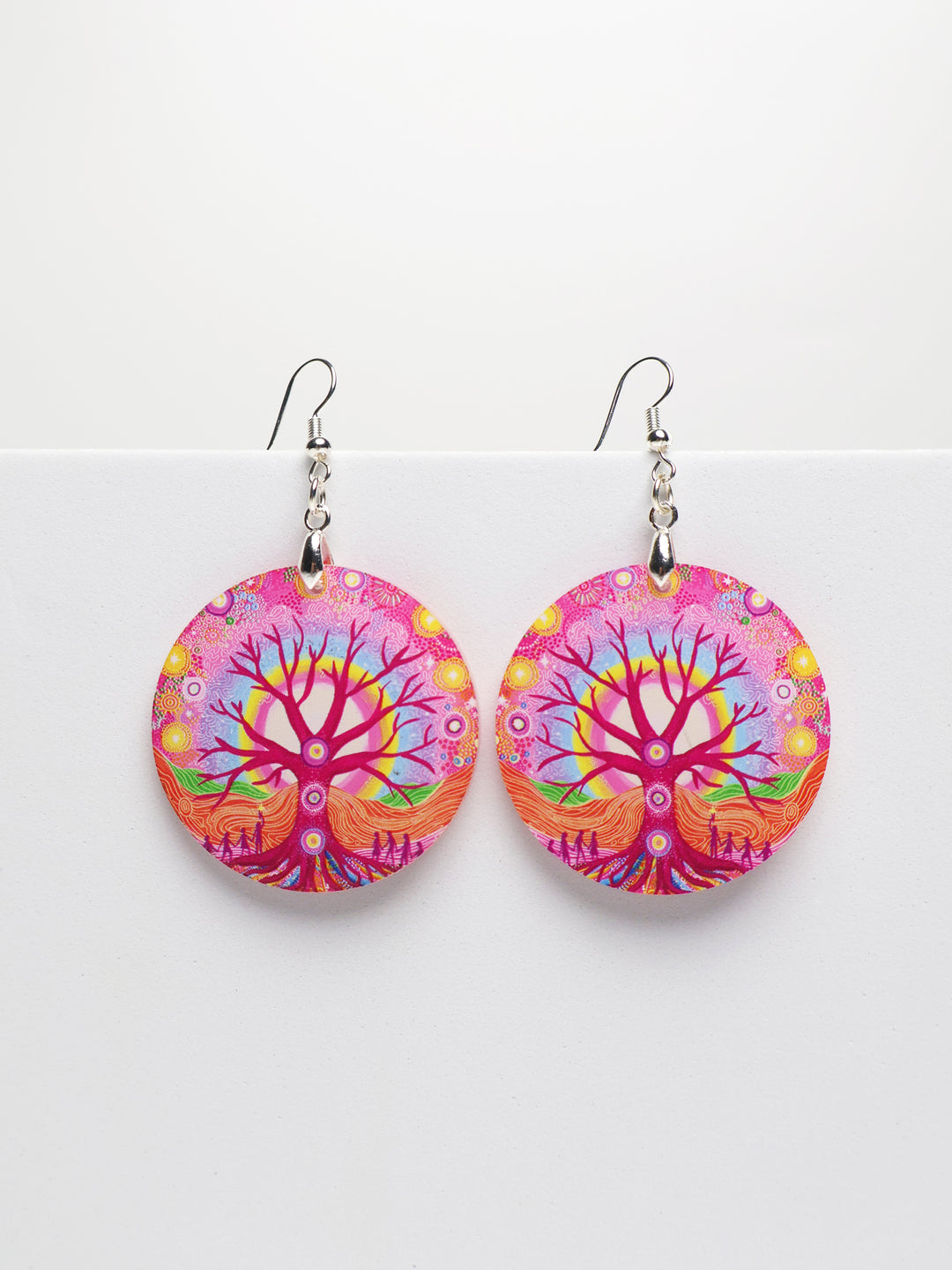 Deep Roots, Bright Future - NAIDOC 2025 Round Earrings