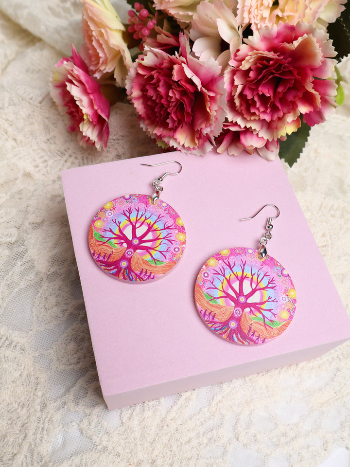 Deep Roots, Bright Future - NAIDOC 2025 Round Earrings