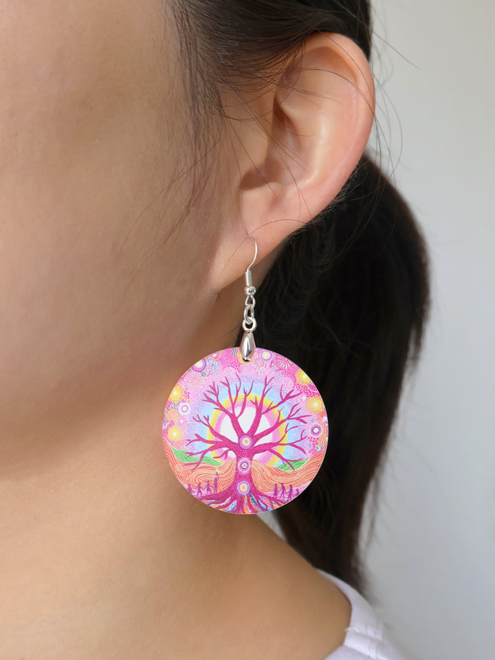 Deep Roots, Bright Future - NAIDOC 2025 Round Earrings