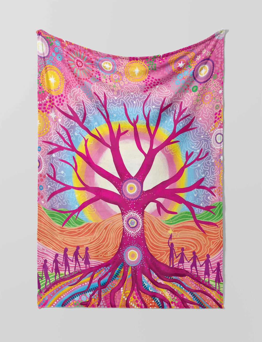 Deep Roots, Bright Future  - NAIDOC 2025 Throw Rug / Throw Blanket