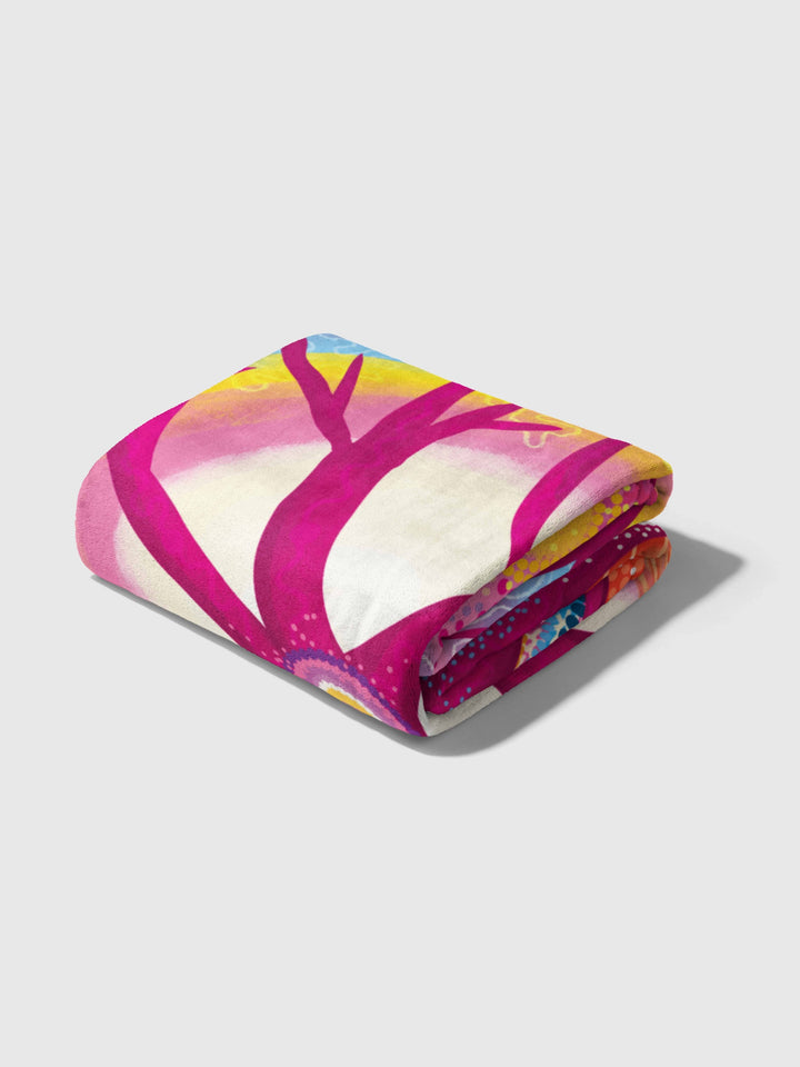 Deep Roots, Bright Future  - NAIDOC 2025 Throw Rug / Throw Blanket