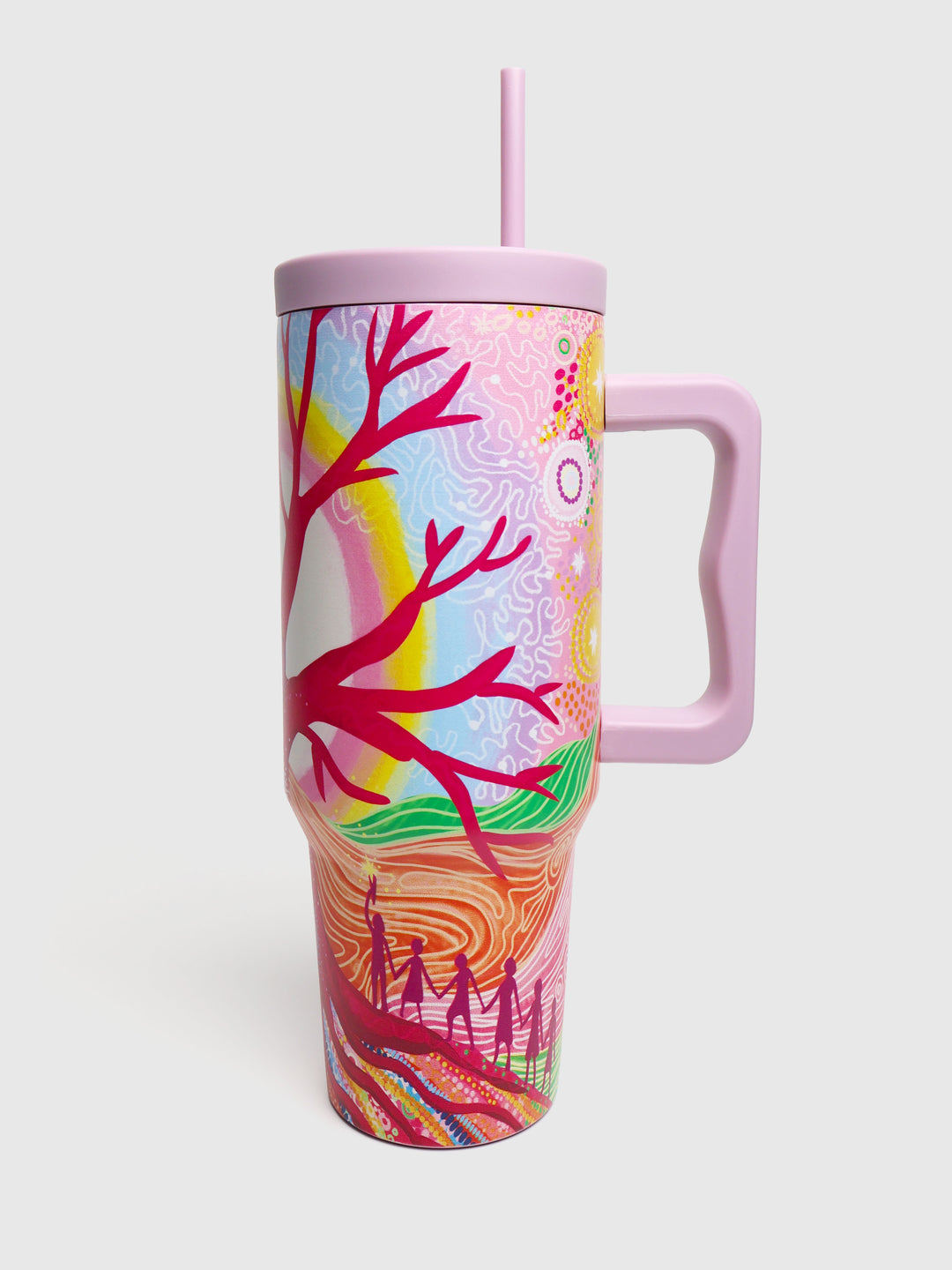 Deep Roots, Bright Future - NAIDOC 2025 Stainless Steel Tumbler + Straw