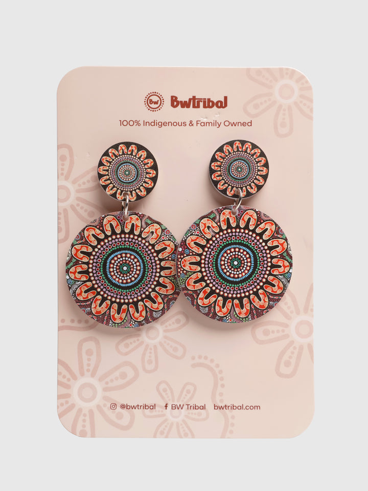Family Strength - Round Drop Earrings