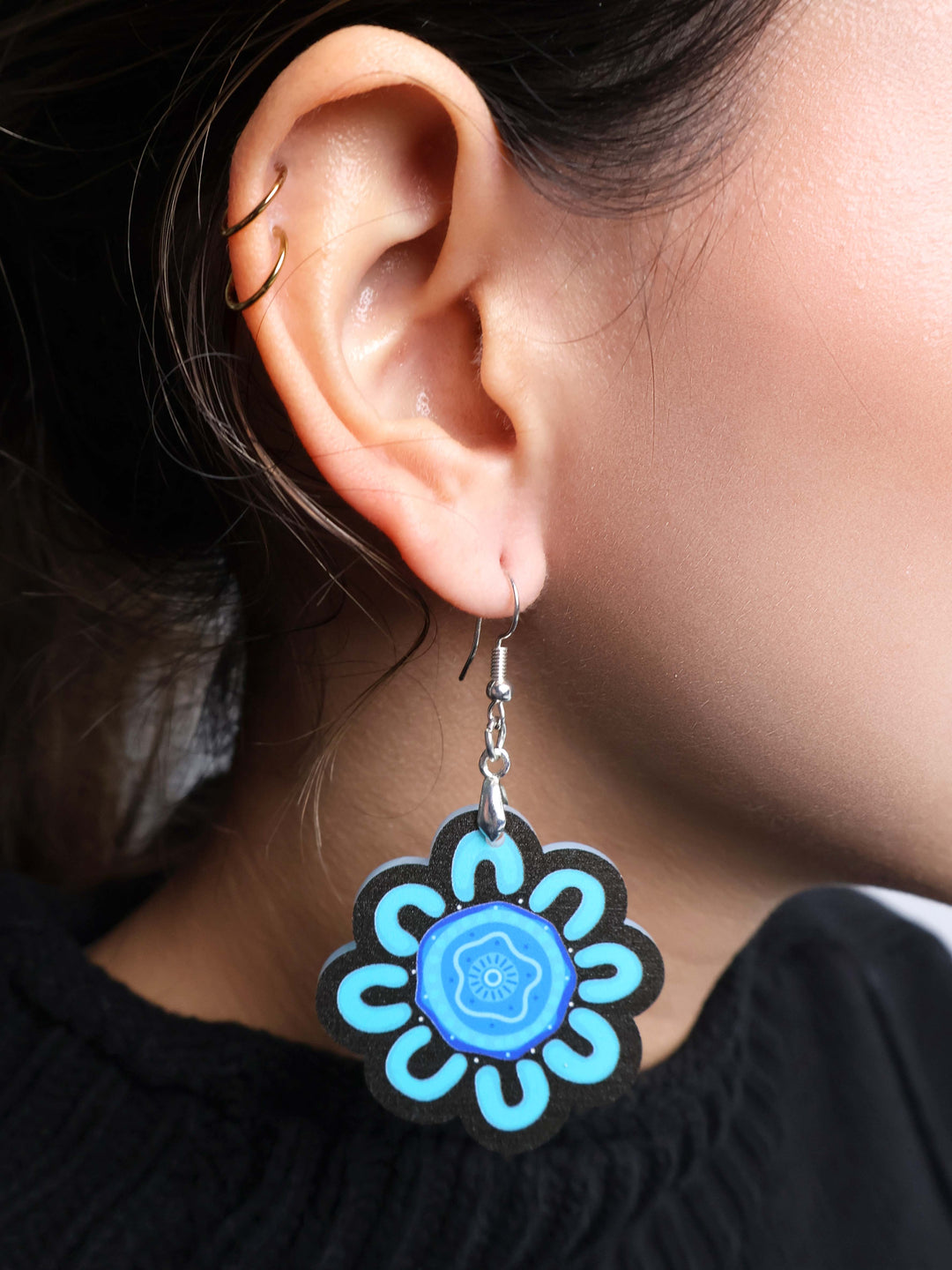 Kiki III (Blue) - Statement Earrings