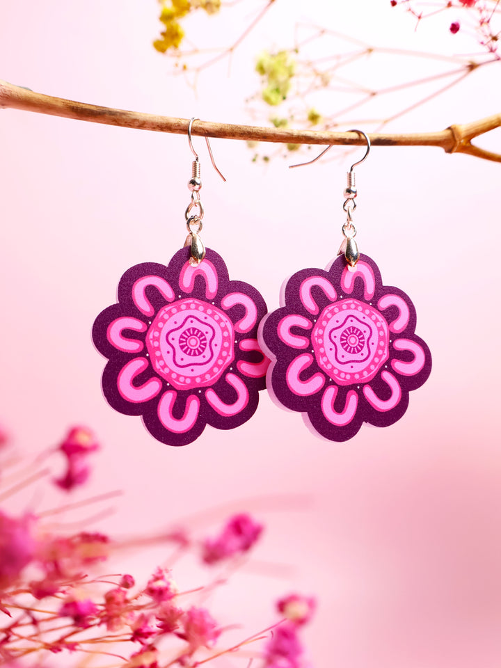 Kiki III (Pink) - Statement Earrings