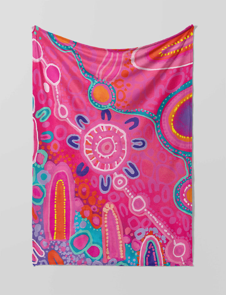 Generations - People, Place, Community  - NAIDOC 2025 Throw Rug / Throw Blanket